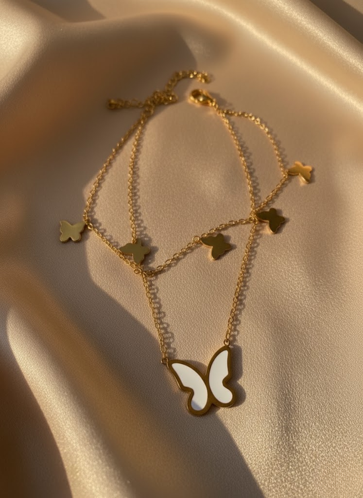 white butterfly bracelet