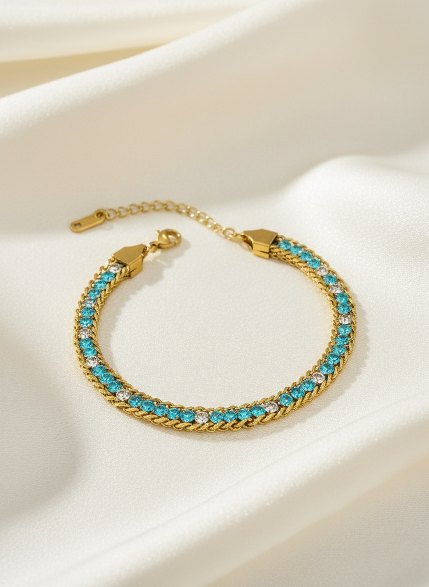 blue tennis bracelet