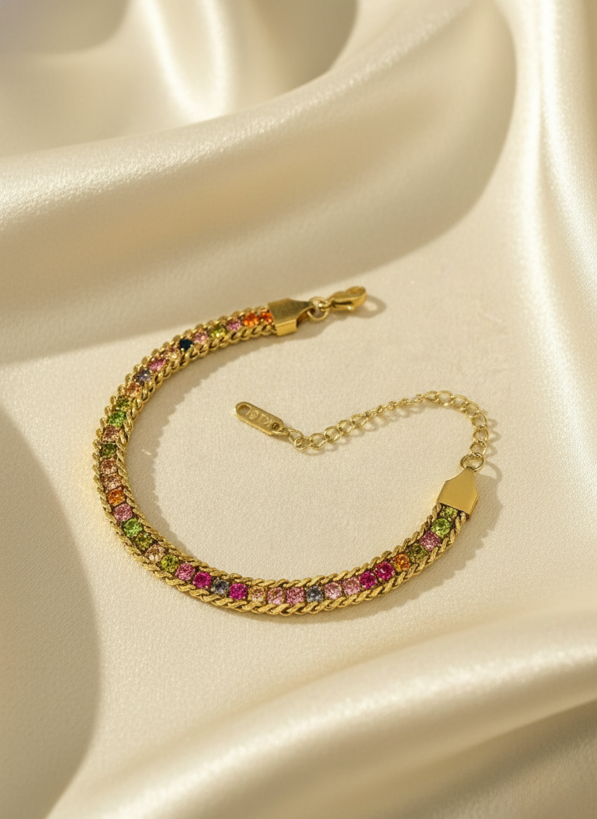 colourful tennis bracelet