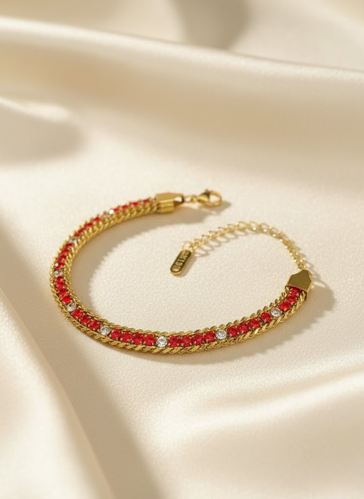 red tennis bracelet