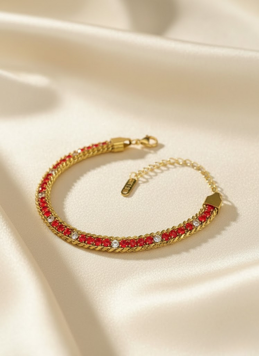 red tennis bracelet