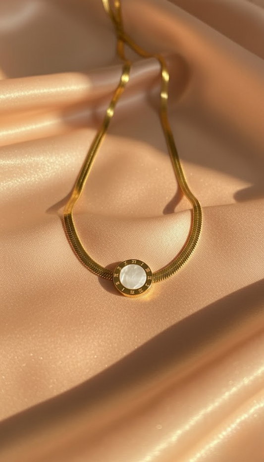 white moon life necklace