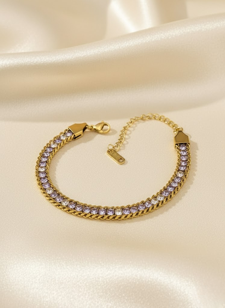 silver tennis bracelet