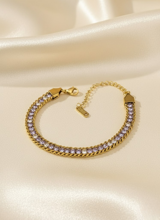 silver tennis bracelet