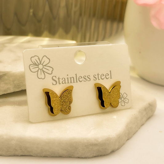 real butterfly earring